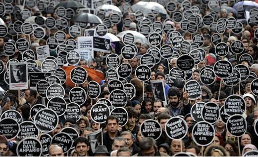 Hrant Dink öldürülüşünün 6'ncı yılında anıldı