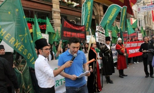 Çerkesya Yurtseverleri Taksimde Eylemdeydi !